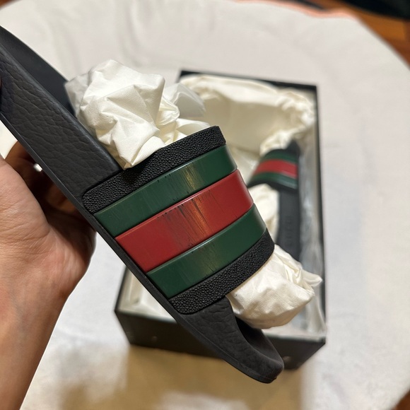 Gucci Rubber Slides Red Green - Picture 8 of 11